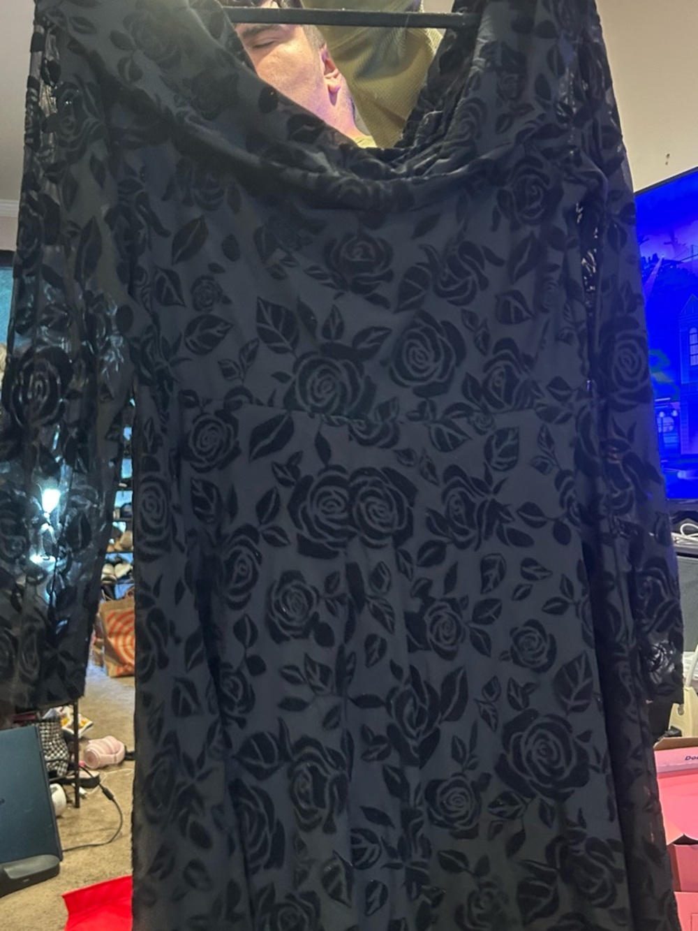 wild fable Black Ribbed Top with Label Detail